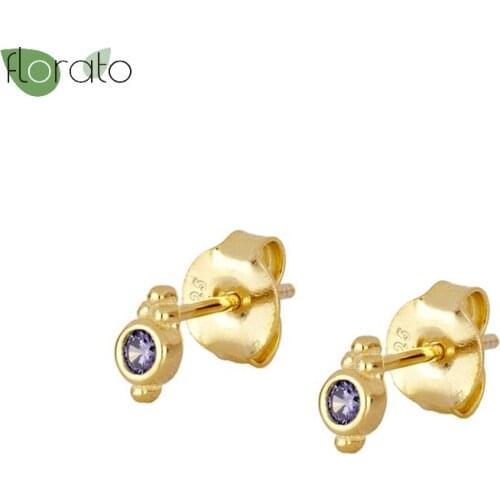 In-Ear 925 Silver Ear Needle Luxury Crystal Zircon Exquisite Small Stud Earrings Women Can Customize Large Birthday Party Gifts