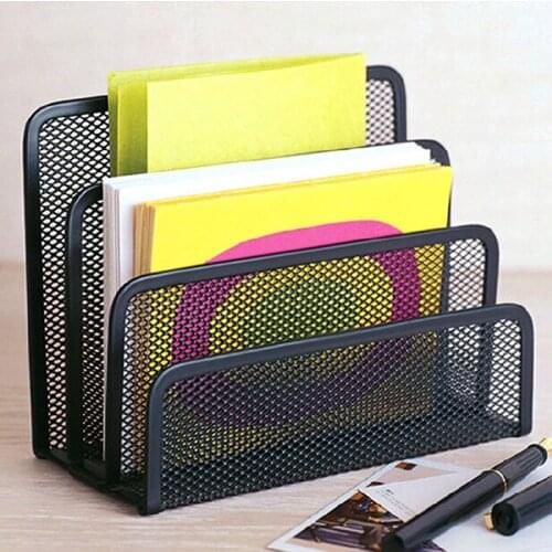 Mesh Letter Sorter Mail Document Tray Desk Office File Organiser Holder Multifunctional File Storage CLH@8
