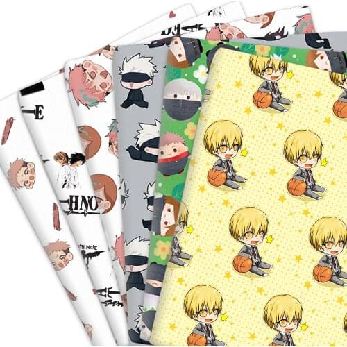 Jujutsu Kaisen Cartoon Polyester Or Satin Or Stretch 100% Cotton Material Fabric Patchwork Quilting Needlework DIY Cloth Sewing