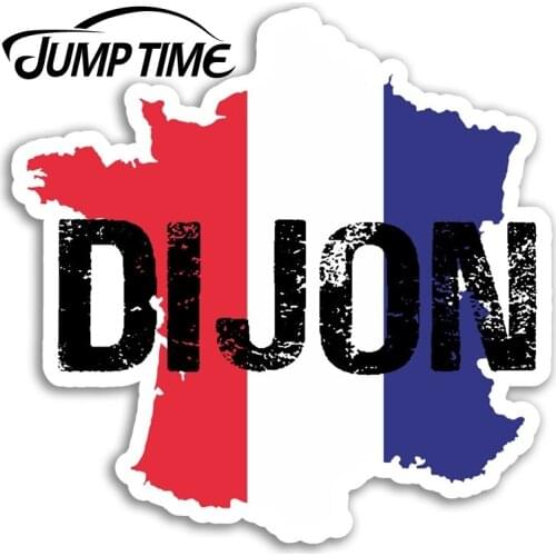 Jump Time Dijon France Vinyl Stickers French Flag Sticker Laptop Luggage Decal Decor Window Bumper Waterproof