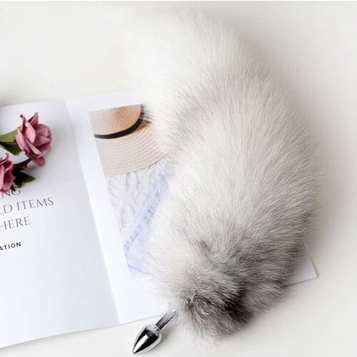 Fox tail backyard fun anal plug chrysanthemum cat tail underwear plug anal adult female products anal sex fox rabbit