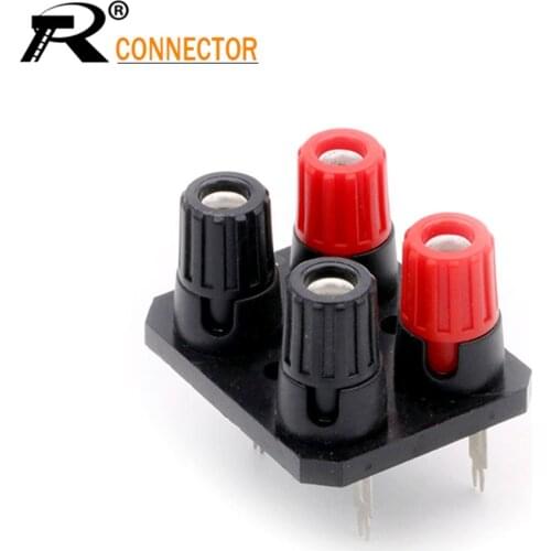 10pcs 4Pin WP External Banana jack Speaker Amplifier Wire Clip Audio Socket WP4-10A 4Pole LED Spring Terminal Switch