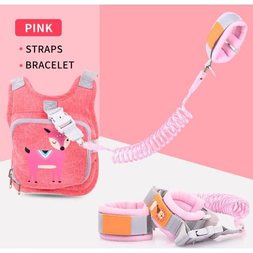 2 In 1 Baby Walker Anti-Lost Wrist Link Toddler Walking Harness Leashes Safety Harness Strap Rope Vest Child Walking Hand Belt