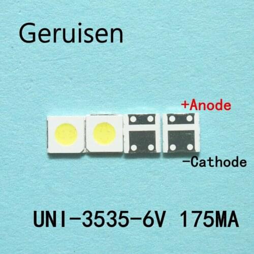 5000pcs For UNI LED backlight LCD TV 3535 3537 LED SMD Lamp bead bead 1W 6V 3535 1.2W Cold white UNI MSL-638DEGSW-E263G