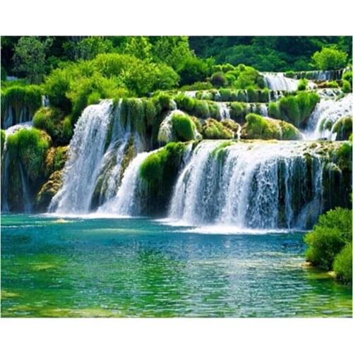 5D DIY Diamond Painting Landscape Cross Stitch Patterns Full Drill Resin Diamond Painting kits for Embroidery with Beads