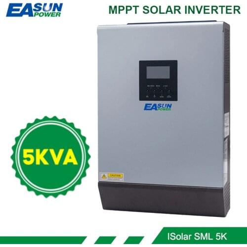 5KVA Solar Inverter 4000W 48V 230V Pure Sine Wave Hybrid Inverter Built-in 60A MPPT off-Grid Solar Controller Battery Charger