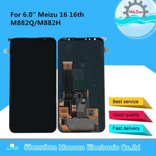 6.0" Original M&Sen For Meizu 16 16th M882Q Super AMOLED LCD Screen Display+Touch Panel Digitizer For Meizu 16 M882H Assembly