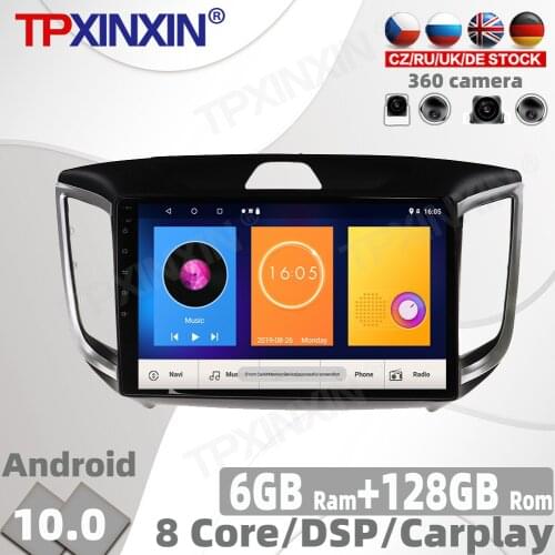 6+128GB PX6 Android 10 Car Radio For Hyundai IX25 2014 2015 - 2018 Multimedia Video Player Navigation GPS Auto 2Din 2 Din No DVD