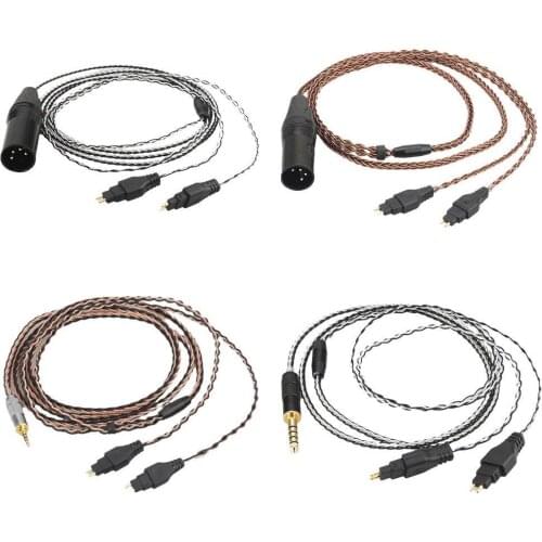 7N Single Crystal Copper Silver-plated Hybrid Balanced Headphone Upgrade Cable For Senhai HD600 HD650 HD660S HD580