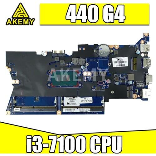 AKemy DA0X81MB6E0 905792-001 905792-601 for HP ProBook 430 440 G4 Notebook Motherboard CPU i3 7100U DDR4 100% Test Work