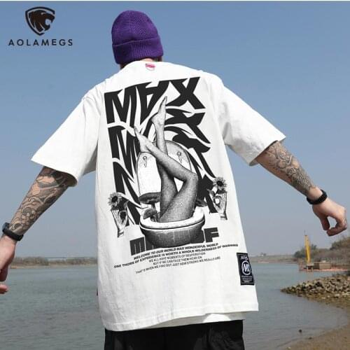 Aolamegs Men's T-shirts With Inscriptions