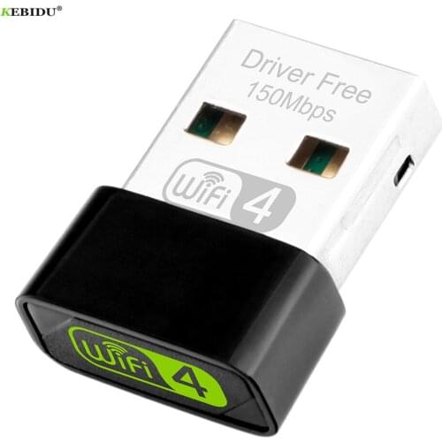 Kebidu 2.4GHz Wireless Network Card Adapter 150Mbps Mini USB2.0 Wi-Fi Receiver For PC Laptop Desktop Free Drive