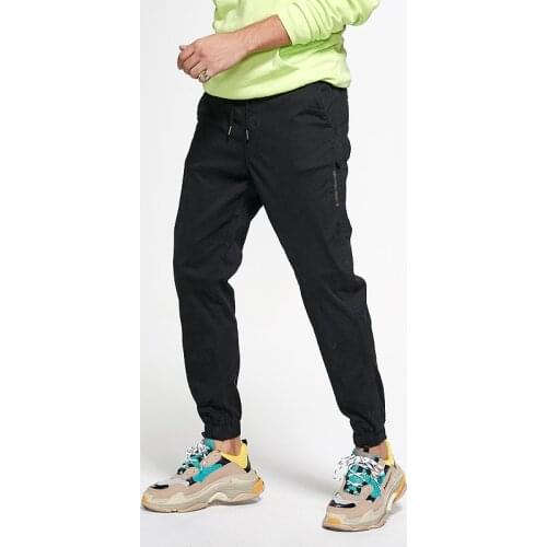 Drawstring Drawstring Leg Opening Mens Sports Pants Solid Color Clothing