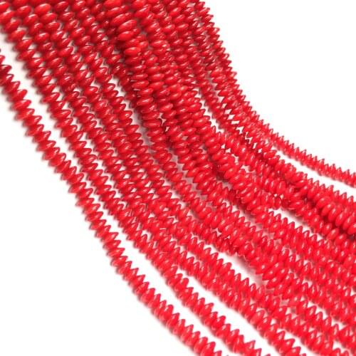 Natural Stone coral Punch beads Round shape loose beads isolation bead for Jewelry Making DIY for bracelet necklace Accessories