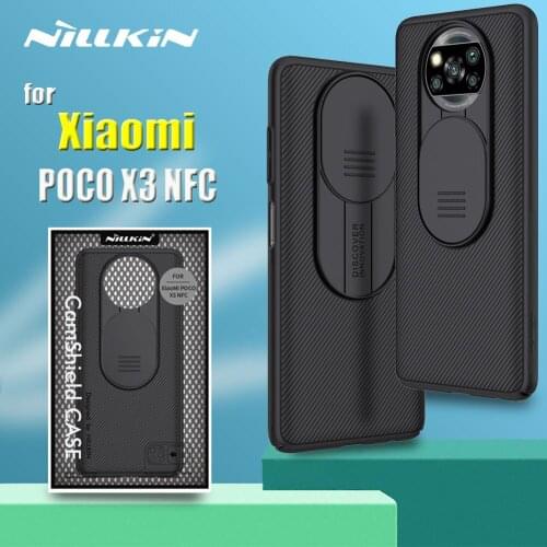 For Xiaomi POCO X3 NFC Case Casing Nillkin Slide Camera Protection Lens Protect Privacy Shockproof Cover on POXO X3 NFC Coque