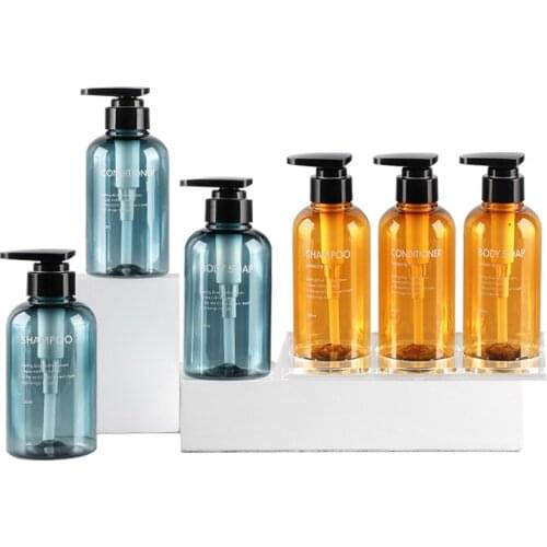 Liquid Soap Dispenser Bottle Bathroom Shampoo Body Wash Bottle Press Type Lotion Empty Bottle 300ML/500ML
