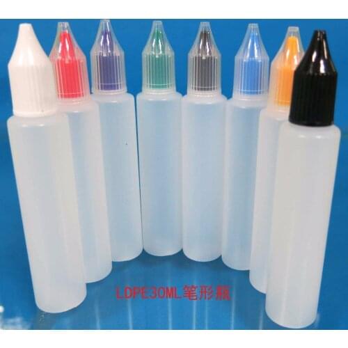 Unicorn bottle pen shape bottle 30ml squezze bottle colorful bottle cap 1000pcs/lot