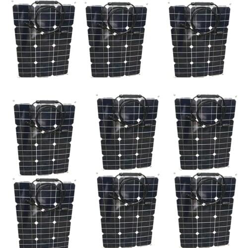 Flexible Solar Panel 12v 35w 9 Pcs Solar Charger Zonnepanelen 315w Rv System Car Caravan Camp Motorhome Boat Phone LED Light