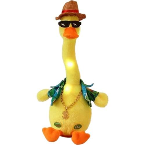 Talking Duck Toy Musical Duckling Speaking Dancing Stuffed Waving Ducky Gifts Holiday