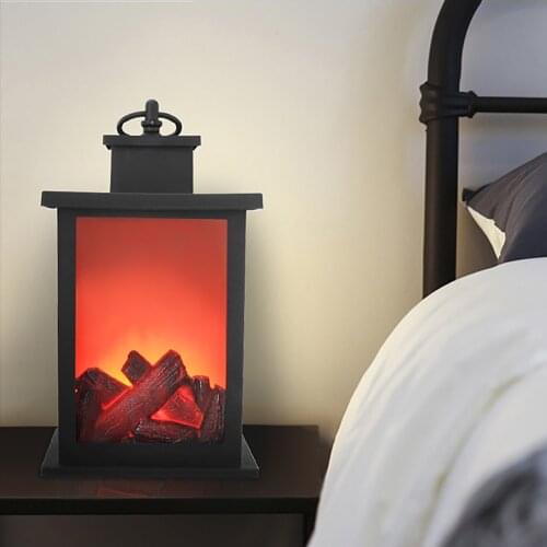 Simulation Fireplace Lamp Creative Small Decoration Home Crafts Candlestick Simulation Decoration LED Charcoal Flame Lamp
