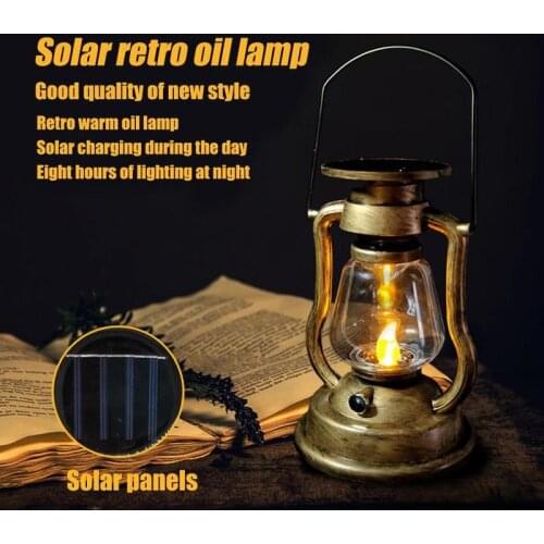 Classic Kerosene Lanterns Iron Vintage Retro Oil Lamp Portable Lamp Indoor Garden Led Night Light For Camping