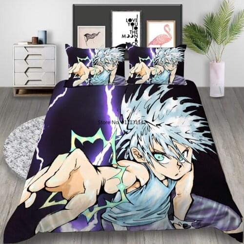 Anime Hunter Hunter 3D Digital Print Bedding Set Single Double King Queen Size Duvet Quilt Cover Pillowcase