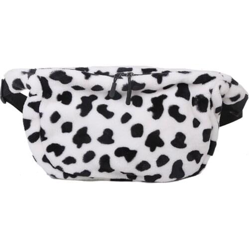 Girly Cute Cow Plush Small Bag Female Student Messenger Bag Soft Girl Shoulder Bag