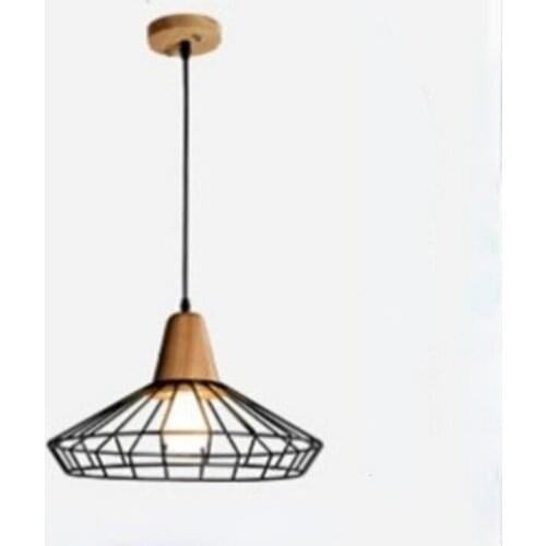 Nordic Iron Solid Wood Pendant Lights Bar Counter Coffee shop Dustrial Lamps Family Indoor Lightingshop Hanging Light Fixture