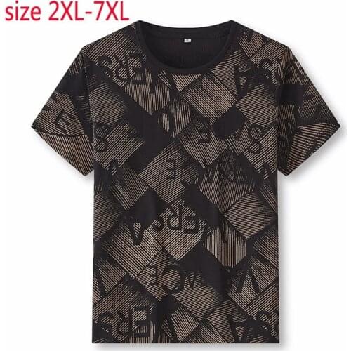 New Arrival Summer Men Fashion Casual Round Neck Printed Short Sleeve O-neck Knitted T Shirt Plus Size XL2XL 3XL 4XL 5XL 6XL 7XL