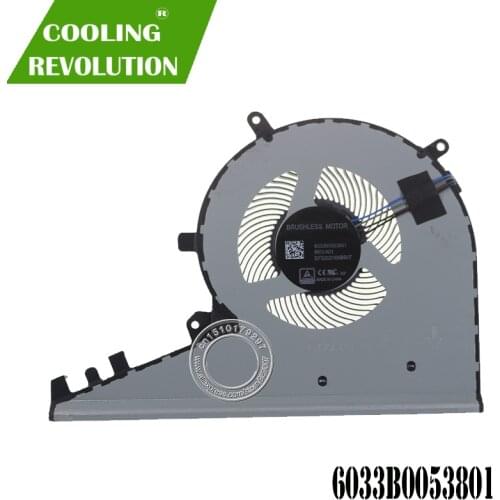 Laptop Cooling Fan 6033B053701 6033B0053801 DC5V 0.5A 4Pin for HP ENVY 17-AE TOUCH Series