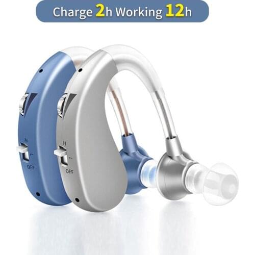 Portable Hearing Aids Rechargeable Hearing Device Mini Earphone Sound Amplifier Aid Elderly Hearing Loss Help aparelho auditivo