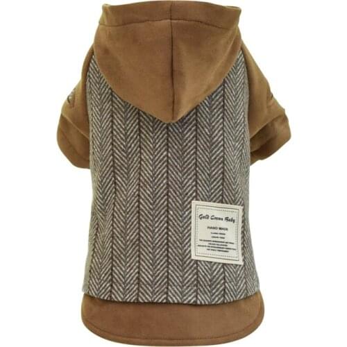 Simple Winter Dog Clothes Pet Warm Hooded Jacket For Small Dog Cat French Bulldog Thicken Coat Chihuahua Puppy Costumes