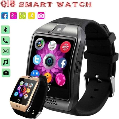 Q18 Bluetooth Smart Watch With Cam Facebook Whatsapp Twitter Sync Sport Smartwatch Support SIM Card For IOS Android PK U8 DZ09