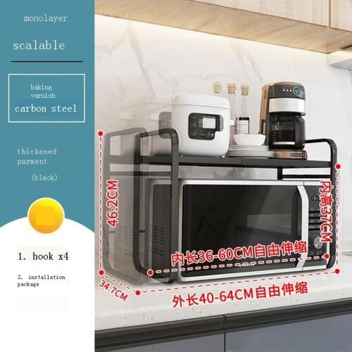 Organizador De Accessories Keuken Organizer Adjustable Microwave Shelf Cuisine Cozinha Cocina Mutfak Kitchen Storage Rack Holder