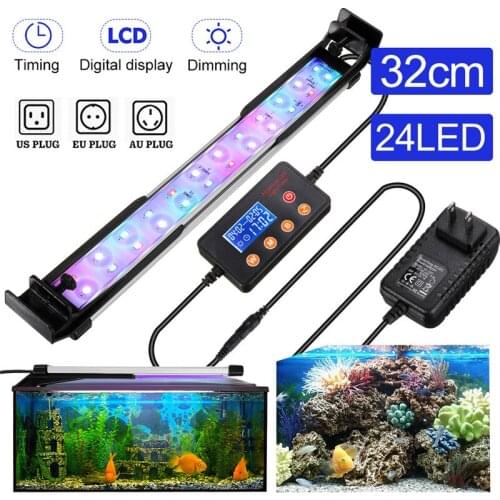 32CM LED Light Aquarium Led Lighting Fish Tank Lamp Adjustable Aquatic Plant Lamps RGB Decoration Professional Remote Lights