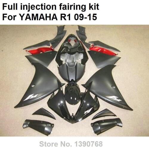 High quality plastic fairings for YAMAHA injection YZF R1 09 10 11 12 13 14 15 matte black fairing kit R1 2009-2015 BD103