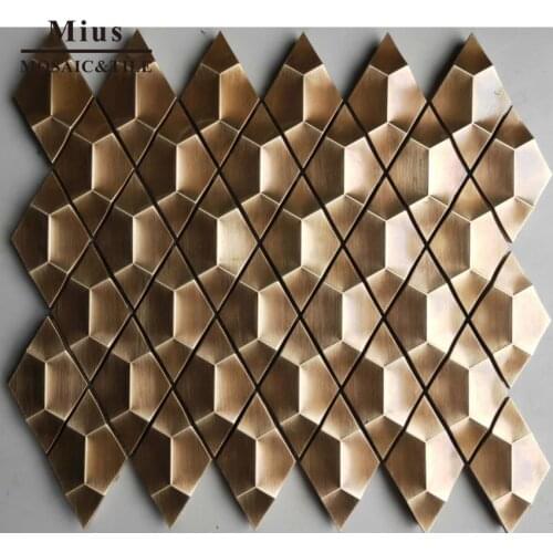 Factory price bronze metal mosaic tile for kitchen backsplash decoration
