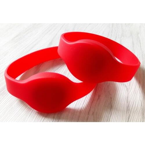 13.56MHZ MF 1K S50 F08 Wristband RFID card NFC Tags ISO14443A IC Silicone Wrist Card