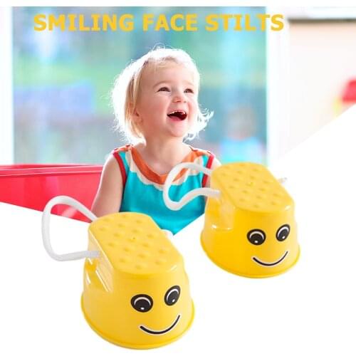 2pcs/Set Stilts Toys Simple Durable Bright Colors Balance Stilts Sense Training Children Outdoor Games Thickened Jumping Fun Toy