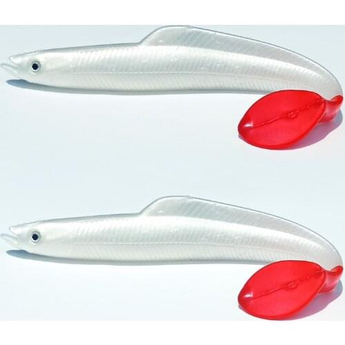3pcs 15cm/20g red tail long tail soft fishing lure soft bait sea lure game fishing lure jigging lure