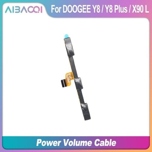 AiBaoQi New Original Power On/Off+ Volume FPC Key Up/Down Button Flex Cable FPC For Doogee Y8/X90L/Y8 PLUS Phone