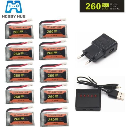 Battery For JJRC H36 3.7V 260mAh For E010 E011 E012 E013 Furibee F36 RC Quadcopter Parts 3.7v Lipo Battery