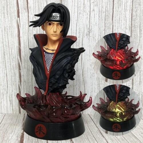 Anime Itachi Head Bust Portrait Seven-color light-emitting PVC Figure Figurine 16.5cm Toy Model Statue New With Box