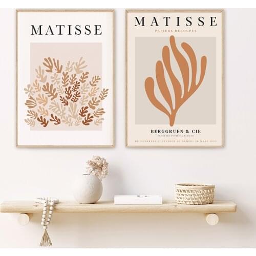 Henri Matisse Abstract Painting Minimal Illustration Figure Wall Art Canvas Prints Vintage Poster Pink Wall Pictures Home Decor