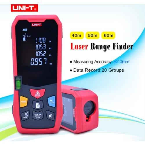 UNI-T Mini Digital laser distance Meter trena laser Tape measure Diastimeter tester tool LM40 LM50 LM60 color display