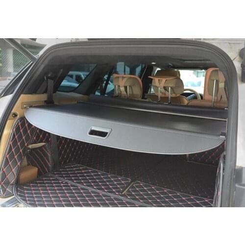 For 2015 2016 2017 2018 2019 2020 Ford Everest High Quality Rear Trunk Security Screen Privacy Shield Cargo Cover (Black/Beige)