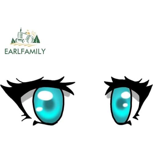 EARLFAMILY 13cm x 4.3cm for Evil Eyes Vinyl Car Wrap Decals Laptop Funny Car Stickers Waterproof Windshield Trunk DIY Decoration