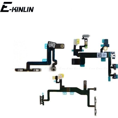 For iPhone 4 4S 5 5S 5C 6 6S Plus Volume Button Power Switch On Off Button Key Flex Cable