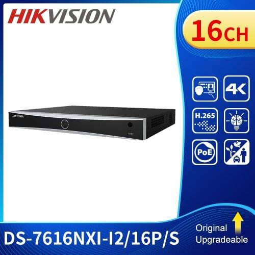 Hik Acusense POE NVR 16ch DS-7616NXI-I2/16P/S Facial Recognition POS Intelligent Analytics H.265