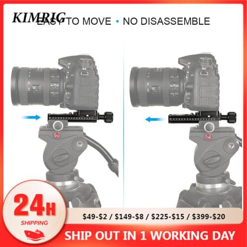 KIMRIG 100mm Long Camera Slide Rail Quick Release Plate Track Clamp Kit Dual Use Dslr Clamp For Dslr Tripod Arca With Shot Plate